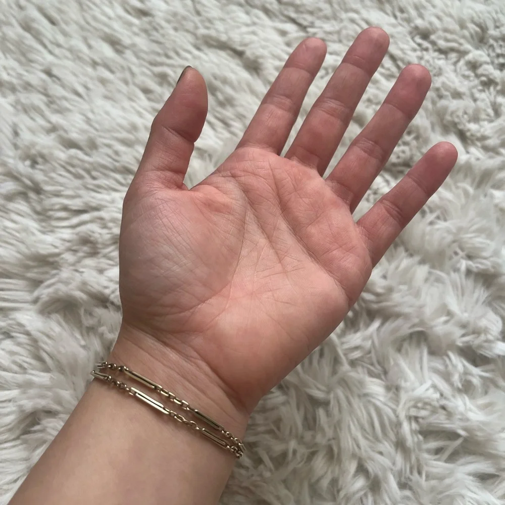 Antique Edwardian 14k yellow gold watch chain 14 inches - Picture 3 of 10